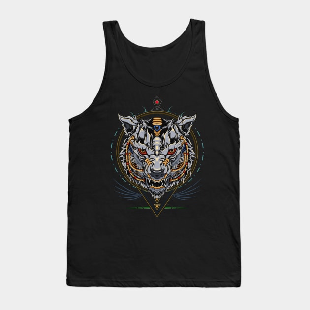 Wolf mecha illustration Tank Top by AGORA studio